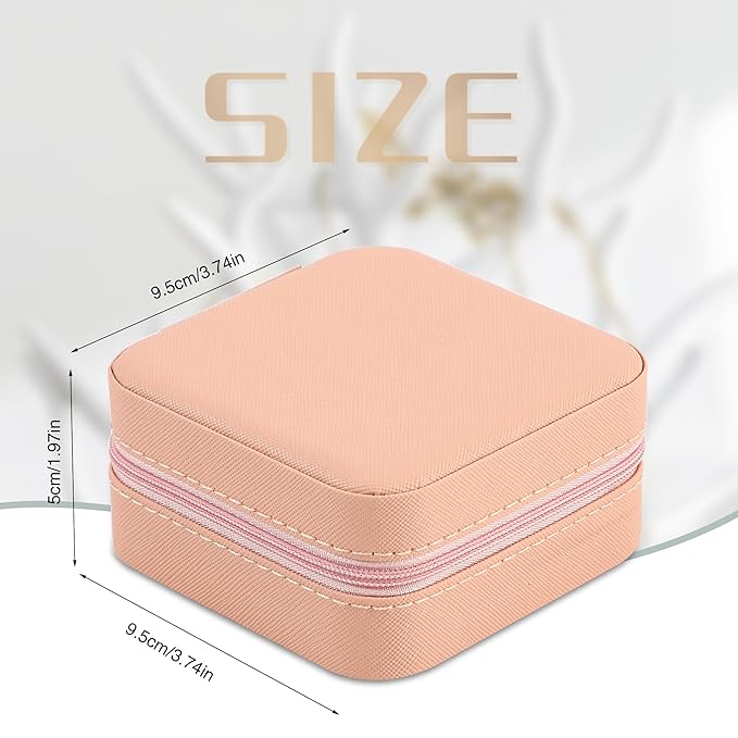Neveika Jewelry Box with Mirror,Small Jewelry Organizer Box，Travel Jewelry Case for Women，Gift Jewelry Boxes for Female Girls