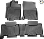 Car Floor Mats for 2013-2018 Toyota RAV4, All Weather TPE Rubber Custom Fit Car Mats Front & Rear 2 Row Mats, Non Slip, Black (2013-2018 RAV4)