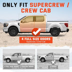 Under Seat Storage - Truck Underseat Tool Box Organizer with 3 Removable Dividers for 2015-2025 2026 Ford F150 SuperCrew Cab