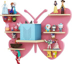 Pink Butterfly Tonie Shelf Wall Mounted - Tonies Wall Shelf for Toniebox, Charging Station, Magnetic Wood Display Floating Sh