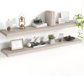48 Inch Floating Shelves, 8 Inch Deep Floating Shelves for Wall, Hanging Shelf with Invisible Brackets, Deep Shelves for Bath