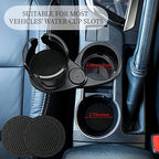 Dual Car Cup Holder Expander with 2.59" Base, 2-in-1 Universal Cup Holder Extender, 16 Cushion Pads for Stability, Expandable