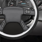 MEWANT Hand Stitched Steering Wheel Cover for Chevy Silverado 1500 2003-2006 9002 Athsuede Faux Leather Steering Wrap