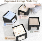 Homsorout Foldable Storage Cubes - Cubby Storage Organizer with Window, Decorative Baskets for Organizing, Fabric Bins for Cl