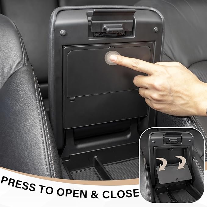 JKCOVER Center Console Hidden Organizer Compatible with Toyota 4Runner 2025 2026 Box Accessories Armrest Secret Compartment One-Touch Hidden Storage Box