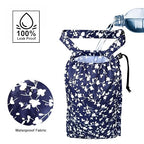 Cute Hanging Car Trash Garbage Bag 100% Leakproof Waterproof Multipurpose for Car Back Front Seat Console with Hanging Strap (Small Flowers)