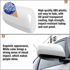 OWITAI Compatible with Honda Fit/Jazz Right Passenger Side Mirror Cap Cover 2009 2010 2011 2012 2013, White Door Rearview Mirror Cover Replacement Without Turn Signal Light for Fit/Jazz
