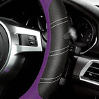 NBTEPEM Customized Auto Car Steering Wheel Cover for Honda Accord, Civic, CR-V, HR-V, Pilot, Microfiber Leather Sport Steerin