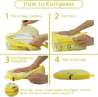 6 Pcs Compression Packing Cubes, Packing Cubes for Travel, Waterproof Luggage Organizer Bags Set, Cute Packaging Cubes for Wo