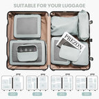 Mesh Packing Cubes for Travel, Durable Luggage Organizer with Sturdy Material and Double Zippers, Comprehensive Set for Trave