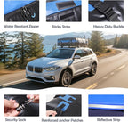 Rooftop Cargo Carrier, 22 Cubic Ft Car Roof Cargo Carrier for All Vehicles, 840D Waterproof Car Top Carrier with Anti-Slip Mat, 6 Hooks, Storage Bag,Zipper Lock for Tripping & Moving - Blue