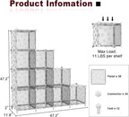 UNKU Cube Storage Organizer, 10 Cube Closet Organizer Storage Shelves, DIY Stackable Bookcase, Clothes Organizer Shelf for Cl