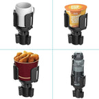 2024 Upgraded 2-in-1 Car Cup Holder Expander Adapter with Expandable Arm and Adjustable Base, 360° Rotation, Compatible with 