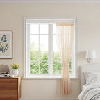 2PCS Tension Curtain Rod 33 to 59 Inch,White Short Curtain Rods No Drilling,Loaded Expandable Spring Curtain Rods for Windows