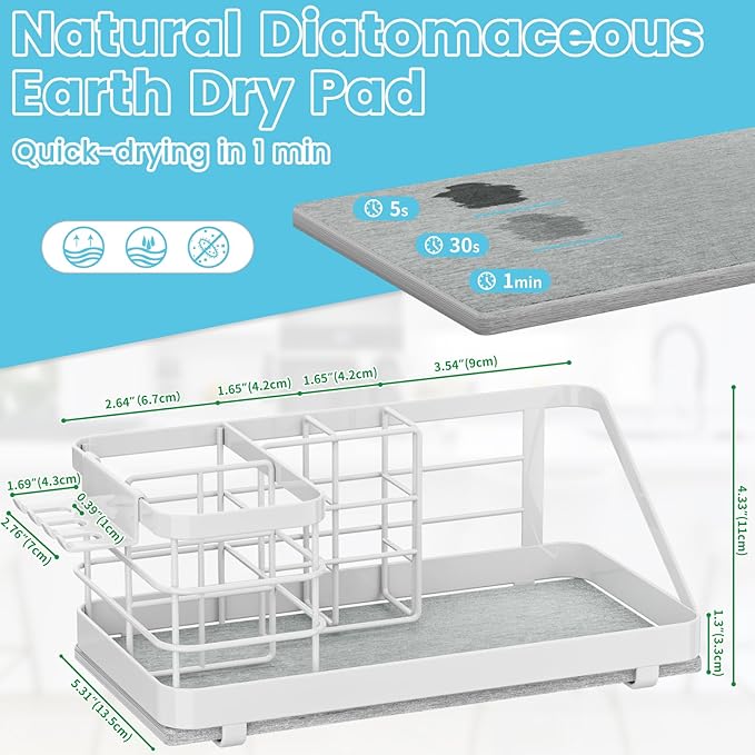 Toothbrush Holders Instant-Drying Organizer - Bathroom Countertop/Wall Mounted Electric Toothbrush Holder - Toothbrush Head T