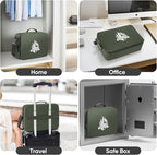 BALEINE Fireproof Document Box with Lock, Portable Fireproof Document Bag Waterproof Fire Proof File Boxes for Documents, Fil