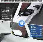 Door Rear View Mirror Cover Cap Compatible with Chevrolet Corvette C8 2020-2026, ABS Side View Mirror Cover, Auto Door Rearview Mirror Protective Trim Cap 2Pcs (White)