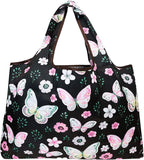 allydrew Large Foldable Tote Nylon Reusable Grocery Bags, 5 Pack