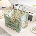 Boho Fabric Storage Basket, Large Capacity Laundry Basket, 12.2'' x 10.23'' x 10.23'' Collapsible Laundry Hamper with Easy Ca