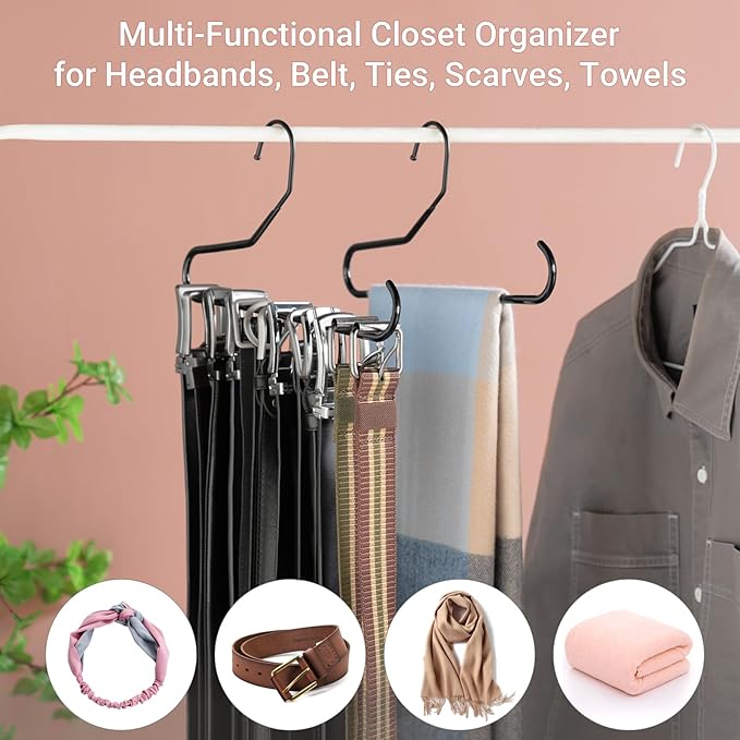 Mkono Hat Organizer for Baseball Caps Metal Hat Rack for Closet Hat Hangers Baseball Cap Holder Hat Storage Organizer Holds 4