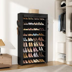 VILICK Shoe Rack with Cover Narrow Shoe Organizer with Pockets 10 Tier Tall Shoe Storage Holds 36-41 Pairs Shoes and Boots Sh