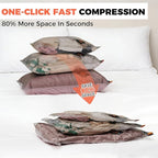 Travel Vacuum Storage Bags with Rechargeable Cordless Pump, Portable Compression Packing Seal Bags, Space Saver Packing Bag f