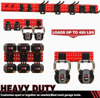 NattyDot Garage Tool Organizer Wall Mount 49.5inch With 9 Hooks,Shovel Holder Wall Mount Ski Rck for Garage Garden Tool Rack 