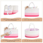luxury little Diaper Caddy Organizer, Large Cotton Rope Nursery Baby Basket, Changing Table Organizer for Baby Diaper Storage
