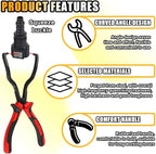 smilfuy Fuel Line Plier, Quick Disconnect Release Removal Tool, Petrol Hose Pipe Clamp Clip with Handle, Universal Fuel Line 