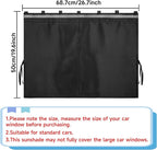 Car Window Shades, [2025 Updated] 2 Pack Car Sun Shade for Baby, Double Layer & Fully Open, Magnetic Back Window Curtain, Sun Shade Covers Privacy Screen