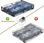 NADAMOO Under Bed Storage with Wheels, 2 Pack Rolling Under Bed Storage Containers，Foldable Metal Under the Bed Organizer Bin