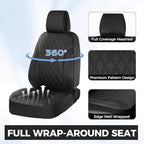 FLORICH Car Seat Covers Full Set, Leather Seat Covers for Cars, Car Seat Protector Waterproof Breathable, Universal Automotiv