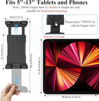 OHLPRO 6" Aluminum Arm Tablet Mount for Truck - Heavy Duty Drill Base Car Tablet Holder Compatible with iPad Samsung Tab 5"-13" Tablets and Phones, for Dashboard/Wall/Business/Desktop, etc.