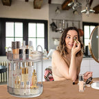 Asayuee 360 Rotating Makeup Organizer for Vanity,Bathroom Countertop Organizer,Spinning Perfume Organizer&Vanity Organizer(Gr
