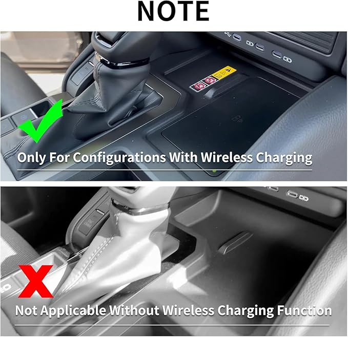 smabee for 2024 2025 2026 Toyota Land Cruiser Prado 250 Center Console Organizer + Cool Box Organizer + Wireless Charging Protective Mat 3PCS (Only Fit Cool Box & Qi Wireless Charger)