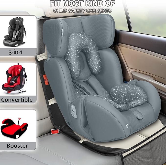 Car Seat Protector,2 Pack Car Seat Protectors Baby Carseat Waterproof Durable 600D Fabric for Child Baby Car Seat Mat Vehicle