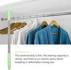 2pcs Closet Pole with Hook Telescoping Long Reach Stick Stainless Steel Clothing Hanger Garment Pole for Closet Shelf Ceiling