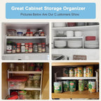 4 Pack Kitchen Cabinet Shelves Organizers, Kitchen Counter Storage Shelf Spice Rack, Expandable Length, Adjustable Height, St