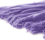 Homiest Decorative Knitted Throw Blanket with Fringe, Lightweight Acrylic Knit, Soft & Cozy Tassel Blanket for Couch, Sofa, B