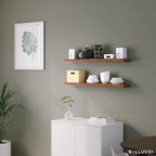 Ballucci Floating Shelves, 36" Wood Wall Shelf Set of 2, with Invisible Brackets for Bathroom, Living Room, Bedroom, Kitchen,