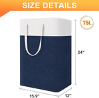 TasticTotes laundry basket 3-Pack, laundry hamper, Hamper with handles, collapsible laundry baskets, Waterproof dirty clothes