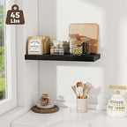 Fun Memories 24 x 12 Inch Deep Floating Shelves, 12 Inch Deep Rustic Wooden Book Shelf, Extra Deeper & Thicker Hanging Shelve