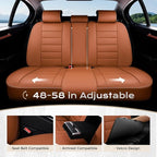 Coverado Car Seat Covers Full Set, Seat Covers for Cars, Front Seat Covers and Back Seat Cover Waterproof Leather Automotive 