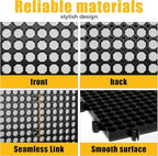 Pegboard Kit: 12 Panels (47" x 24" / 120x60cm, Black) + 428 Hooks & Accessories, Heavy Duty Rustproof Plastic Peg Board for H