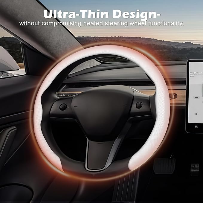 Frani Nappa Leather Steering Wheel Cover,Universal Fit 15 Inch-Premium Non-Slip Breathable Comfort Grip for Cars Trucks SUVs,Anti-Slip Durable Interior Upgrade White