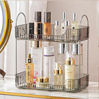 Aveniee Bathroom Counter Organizer Countertop, Makeup Perfume Shelf Storage, 2 Tier Skincare Cosmetic Tray for Dresser Vanity