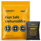 wisedry 200 Grams x 2 Packs Gun Safe Dehumidifier, Reusable Moisture Absorber for Gun Safes, Rechargeable Gun Safe Silica Gel