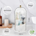 Toothbrush Holder with Cover for Bathroom Countertop, Rotating Organizer for Electric Tooth Brush and Toothpaste, 3-Slot Make