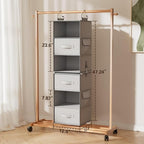 Pipishell 6-Shelf Hanging Closet Organizer with 2 Separable 3-Tier Shelves, 3 Drawers & Side Pockets Closet Organizers and St