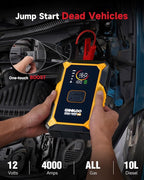 GOOLOO A5 Car Jump Starter with Air Compressor, 4000A Portable Car Jump Starter (All Gas/10.0L Diesel) with 160PSI Auto-Off